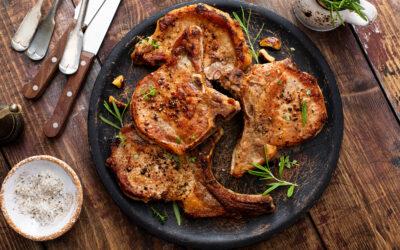 Grilled Pork Chops with Fig Compote